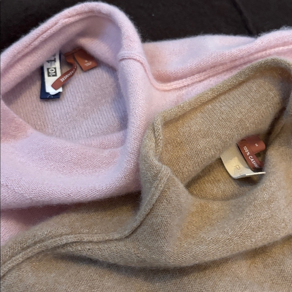 Anthropologie Pilcro Ayani Cashmere Sweater set - Chocolate brown, Pink, and Tan - Picture 6 of 15